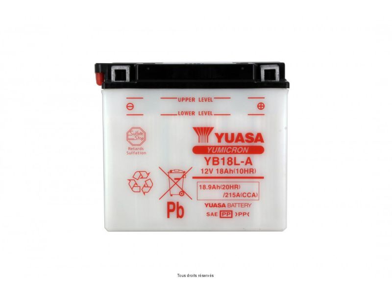Yb18l-a L 182mm  W 92mm  H 164mm 12v 18ah1