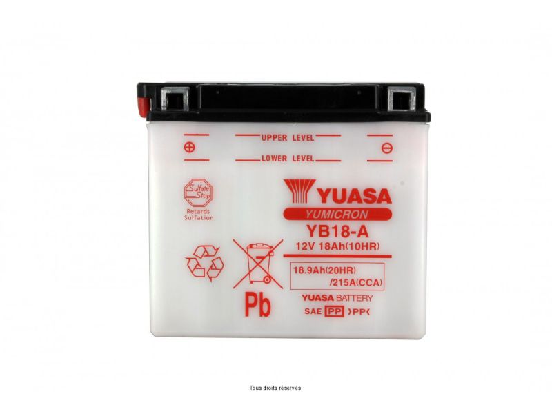 Yb18-a L 182mm  W 92mm  H 164mm 12v 18ah1