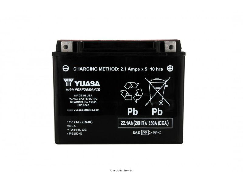 Ytx24hl-bs L 205mm  W  90mm  H 162mm 12v 21ah1