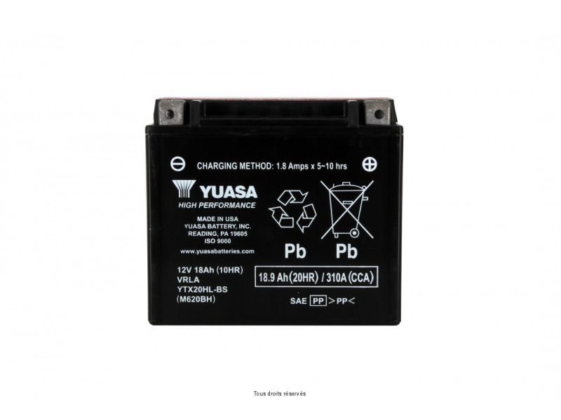 Ytx20hl-bs -  AGM L 175mm  W  87mm  H 155mm 12v 18ah1