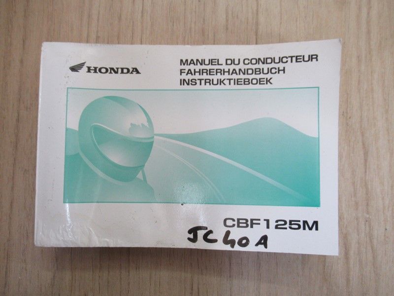 Manuel du conducteur Honda 125 CBF (JC40A) 2009-2013