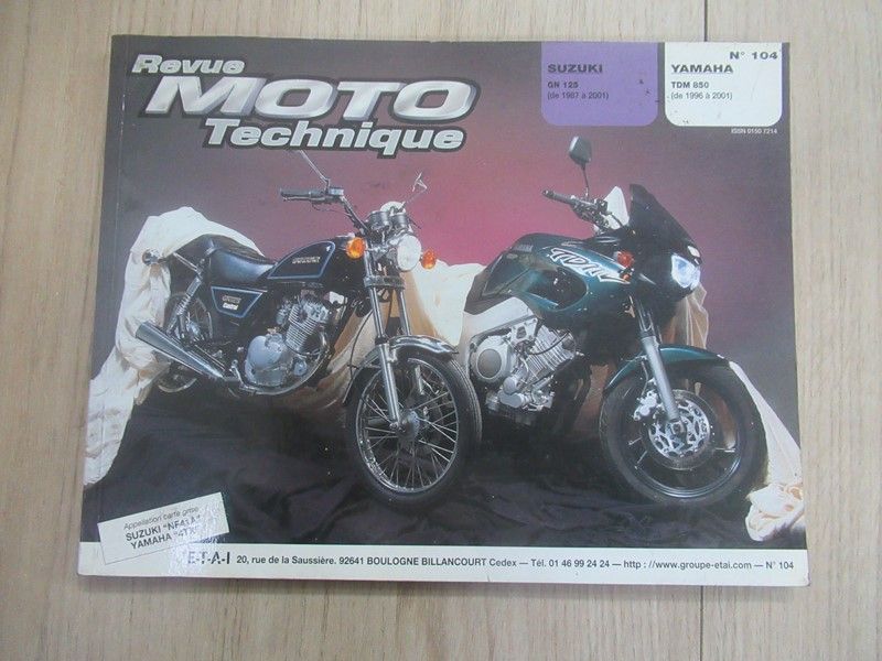 Revue Moto Technique N°104 Suzuki 125 GN 1987-2001, Yamaha 850 TDM 1996-2001
