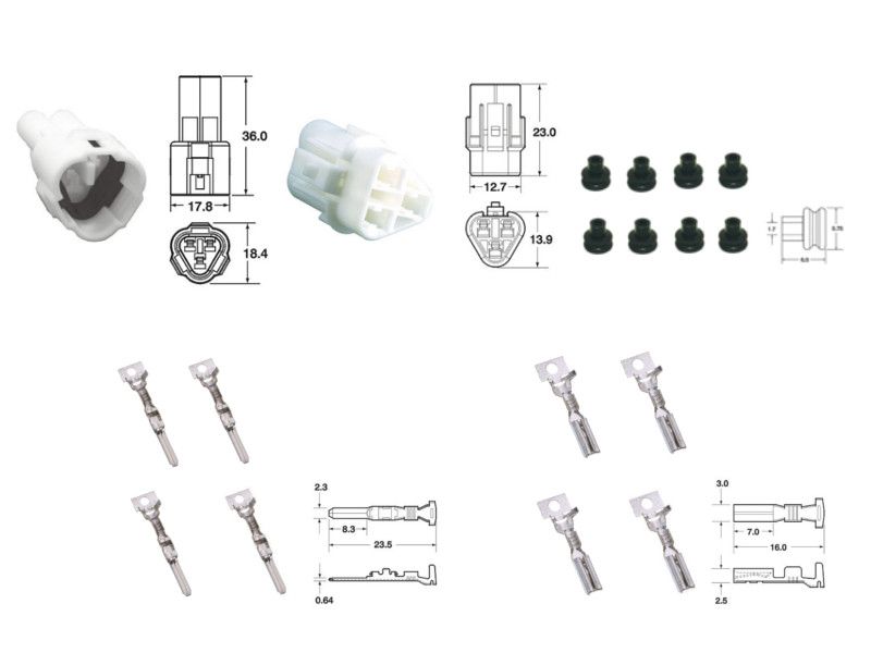 Kit de connexion type 090 SMTO étanche à 3 voies, bloc mâle et femelle 