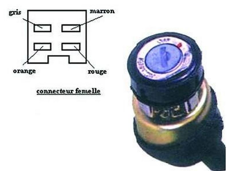 Contacteur à clé, neiman Suzuki GN 125 1983-1997